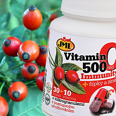 Vitamín C 500 mg se šípky a zinkem